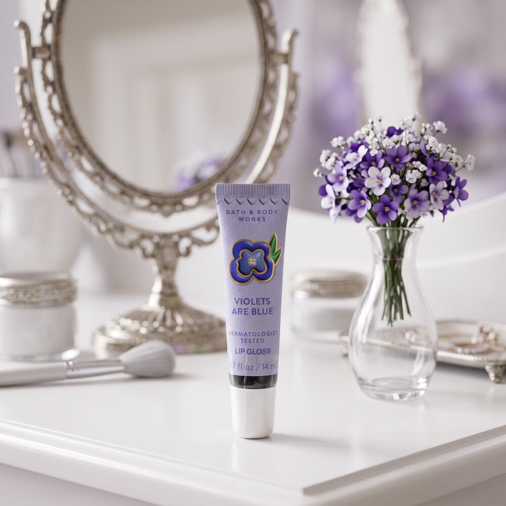 Bath & Body Works Violets Are Blue Lip Gloss 0.47 oz 14mL